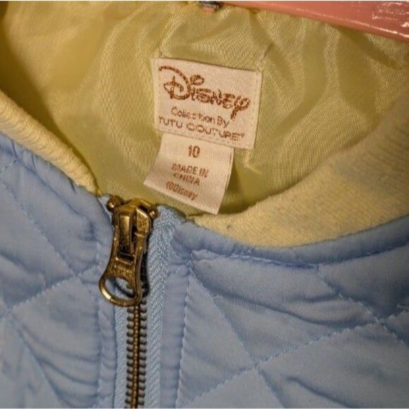 Disney Tutu Couture Beauty & the Beast Quilted Bomber Jacket Girls 10 - Picture 2 of 9